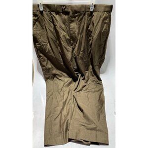 Men Roundtree & Yorke Brown Easy Care Pants Size 42 X 29